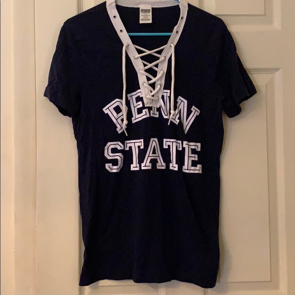 VS Pink Penn State laced top